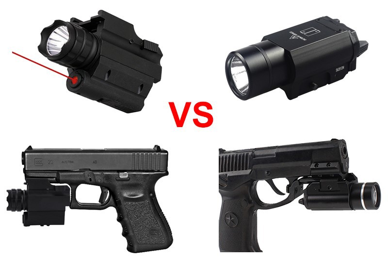 Laser + LED 2-in-1 Tactical Gun Light VS LED Gun Light Laser + LED 2-in-1 Tactical Gun Light VS LED Gun Light